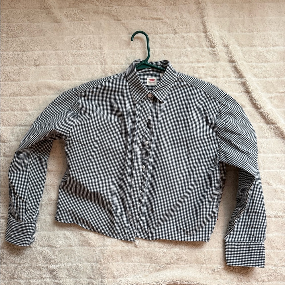 Levi's Black and White Gingham Button Down Shirt
